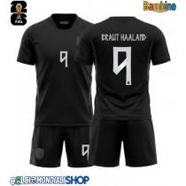 Maglie da calcio Norvegia Erling Haaland #9 Seconda Maglia Bambino Mondiali 2026  Manica Corta + Pantaloni corti)